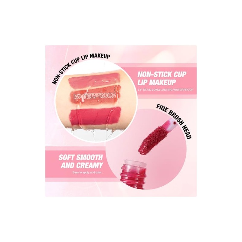 Set de Labiales Líquidos 4 Piezas- Kit de Maquillaje Diario
