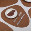 fanquare Leather Placemats Non-Slip Shaped Placemats for Indoor and Outdoor