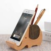 Pen Stand, Wooden Pen Holder, Stylish, Pentate, Natural Wood, Solid