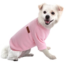 HuaLiSiJi Small Dogs Sweater Dog Fleece Sweater Chihuahua Sweater Dog Sweatshirts,Fabric is Quite Comfortable, Soft and Warm for The Animal and Easy to Wear (Pink, Large)