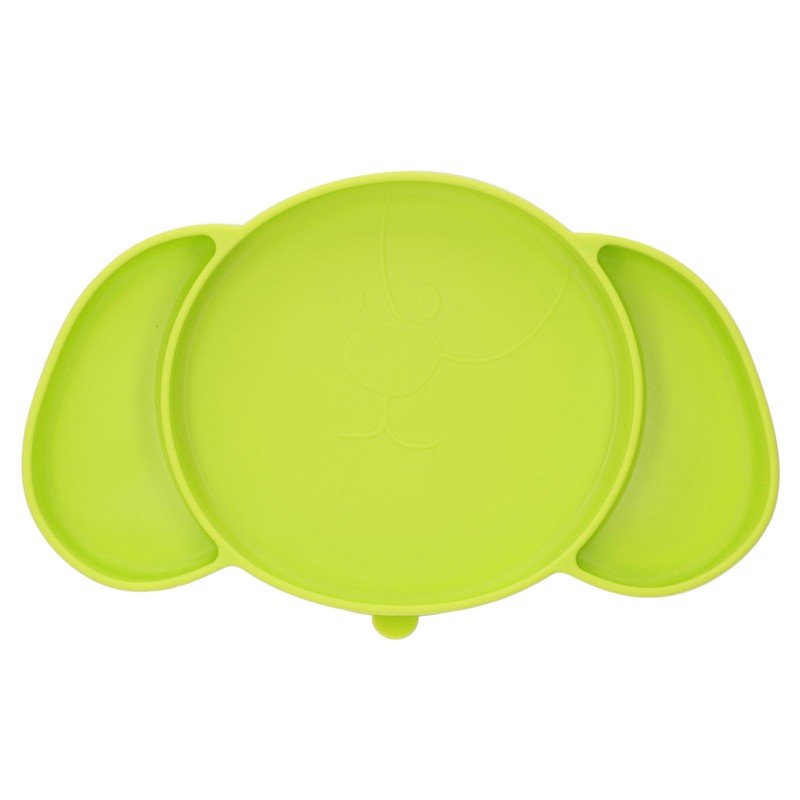 Kids Divided Plates Safe Silicone Foldable Prevent Slipping Toddler Suction