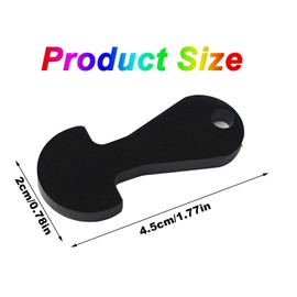 WADY 10Pcs Shopping Trolley Release Key, Trolley Remover Keyring, Shopping Trolley Tokens Key -Shopping Trolley Token Coin Trolley Unlock Release Key for Meters, Change or Grocery Shopping Cart(Black)