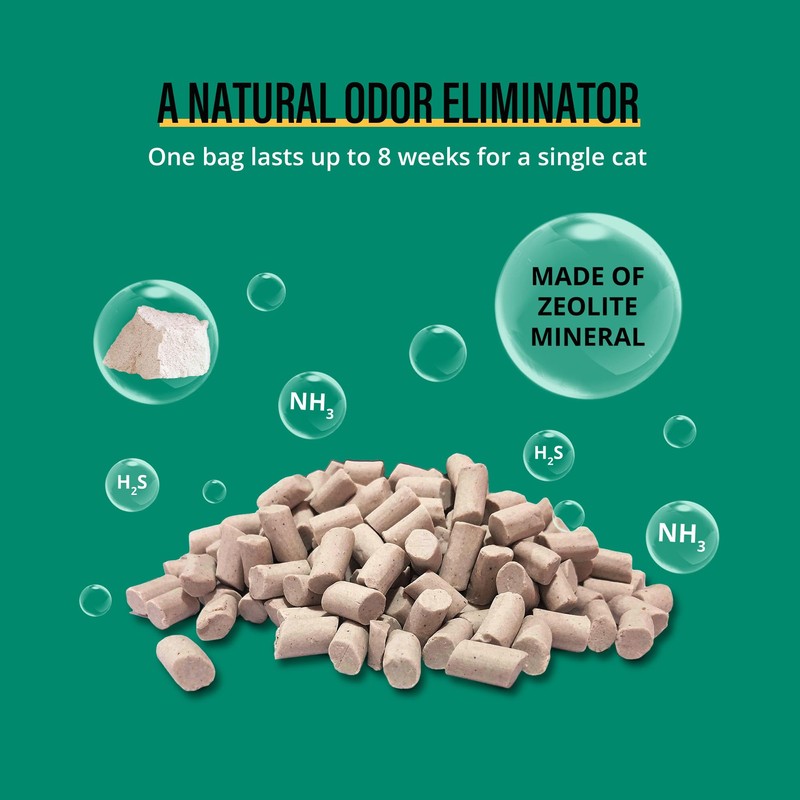 COCOYO Cat Litter Pellets, Zeolite, Long-Lasting Odor Control Non-climping, 21