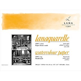 Lanaquarelle Pad Satin 300 g/m² 18 x 26 cm 20 Sheets