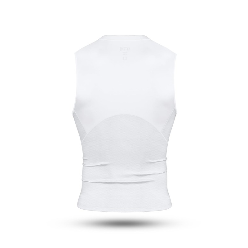Nxtrnd Men's Compression Tank Top, Sleeveless Compression Shirt (White, Medium)