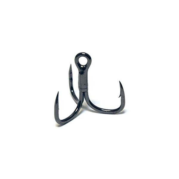 wLure Fishing Hooks Treble Hooks for Hook Upgrade Cutting Blade 4X Strong Short Shank Black Nickle FH38HP60#4