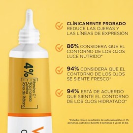 Garnier Express Aclara Crema de Ojos para Reduccin Ojeras con Vitamina C  Niacinamida  Cafena, 15 ml                                                  
