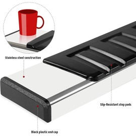 6.5" Running Boards for Ford F150 2015-2025, F-250 F-350 F-450 F-550 2017-2025, 6.5 Inch Side Step Rails Nerf Bars, Super Crew Cab | 4 Full Size Doors, Stainless Steel | High End Version/Chrome