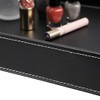 SUMNACON Desktop Organizer Tray Leather PU Tray Bath Bathroom Vanity Tray Organizer (Black)