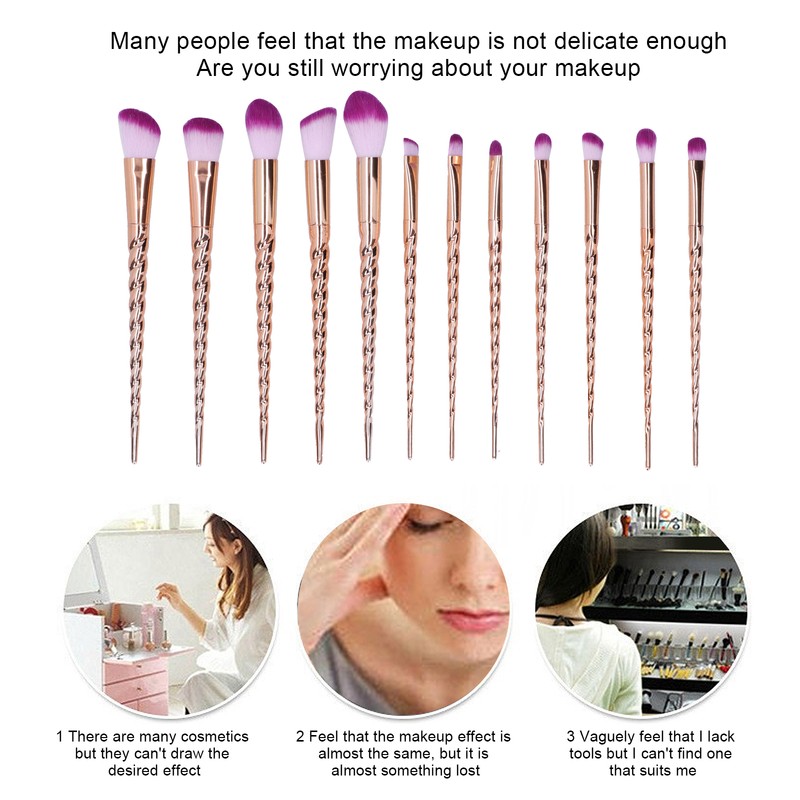 12pcs / Set Soft Hair Eye Shadow Makeup Brush Loose