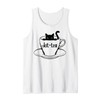 Kit Tea Black Cat Kitty Tea Lover Graphic Tank Top