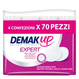 Demak'Up Duo+ Make-Up Remover Pads - Pack of 4 Bags of 70 Discs