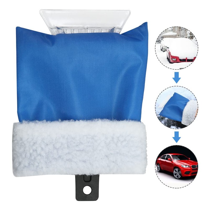 Glamza Ice Scraper for Car Windscreen with Warm Hand Mitt