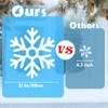 Extra Large Snowflake Window Clings Christmas Decorations, White Snowflakes Clings