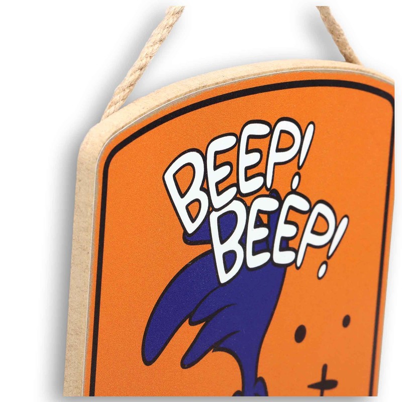 Looney Tunes Road Runner Beep Beep Hanging Wood Wall Decor