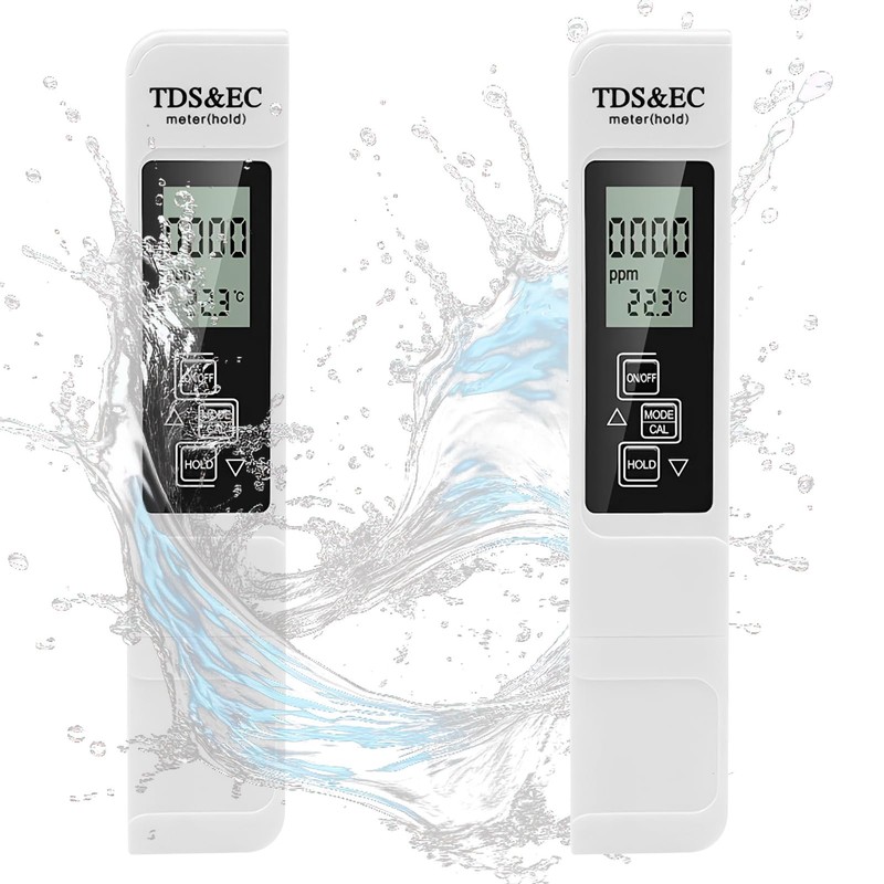 2 Pack TDS Tester - 3-in-1 Water Quality Tester -