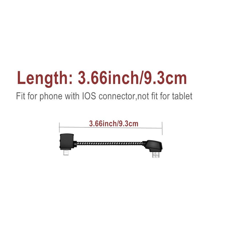 Hanatora 3.66 Inch Micro AB to iOS Remote Controller Cable