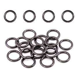 Swpeet Heavy Duty Metal O Rings 3/4" - 16mm Gun-Black Multipurpose Metal O Rings for Hardware Bags, Ring, DIY Accessories, Belts and Dog Leashes (Gun Black, 3/4")