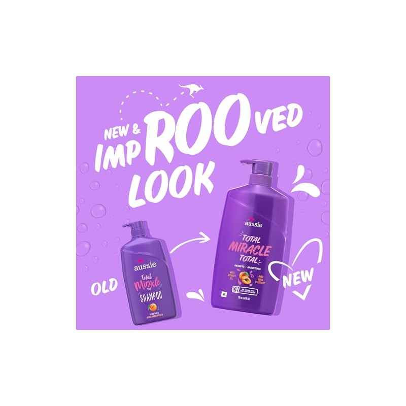 Aussie Total Miracle Collection 7N1 Shampoo, 26.2 Fluid Ounce (Pack