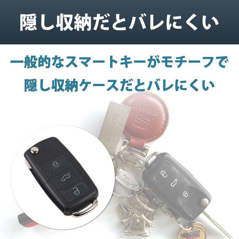 Felimoa Secret Box Hidden Storage Car Key Shape Small Set