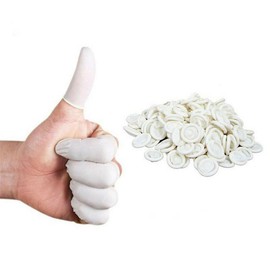 Finger Cots, Pack of 100 Latex Anti-Static Finger Guards, Disposable Finger Covers to Keep Dressing Dry and Clean