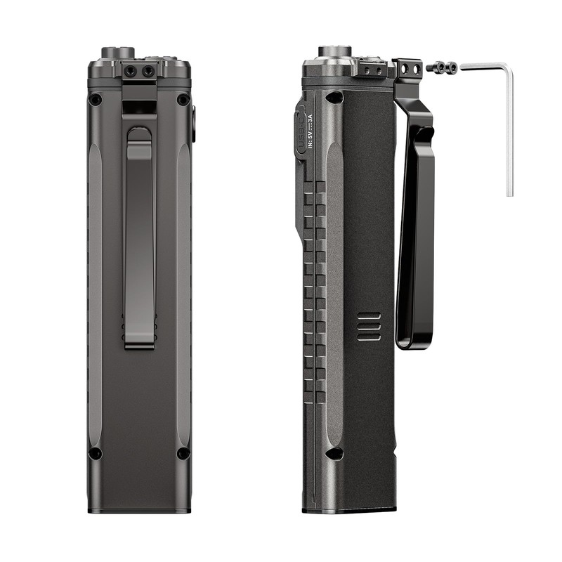 RovyVon E90 Flat EDC Flashlight, USB-C Rechargeable 3500 Lumens High