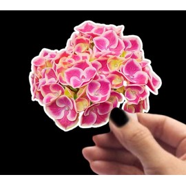 Unbranded HYDRANGEA FLOWER WATERPROOF VINYL STICKERS/DECAL