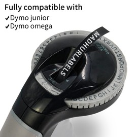 5 X Embossing Label Tape Compatible with Dymo Omega Tape, Replacement for Dymo Labels 9mm Use for Omega Junior Home Embossing Label Maker