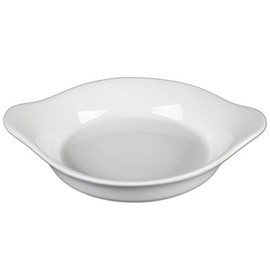 Holst Porzellan WA 210621 Gratinschale und Eierpfanne rund 21 cm Wallis, weiß, 24.5 x 21.5 x 4 cm 0,65 l