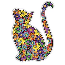 Cat Sticker Kitty Decal by Megan J Designs™ - Laptop Window Car Vinyl Sticker …