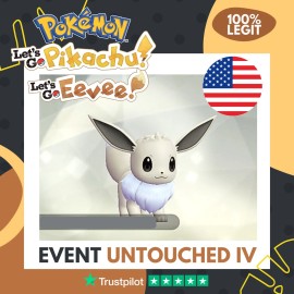 Eevee Shiny Event Bullseye 190511 Untouched IV Pokémon Let's Go Pikachu Eevee