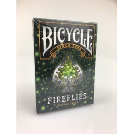 LuxTri Bicycle Fireflies | Glühwürmchen, Pokerkarten, Playing Cards, Spielkarten + 3 ''Look & Feel''-Karten, Juniardi Satyanagara, Exklusives Siegel, Cardistry, Poker, Pokerdeck, Kartenspiel