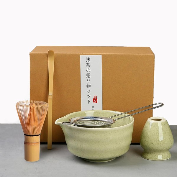 Matcha Whisk Set, Japanese Tea Set includes Matcha Bowl with