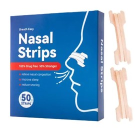 50 Pieces,Nasal Strips, Nose Strips Anti Snoring Devices, Relieve a Blocked Nose Due to colds, Allergies, Snore Stopper for Sports and Sleep, Residue-Free Removable Snore Strips, Anti Snore Drug-Free