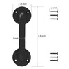 TOIMIOTOIM 9.6" Pipe Barn Door Pull Handle Black Rustic Industrial