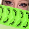 5 pairs Wispy Cat Eye Lashes Wispy False Eyelashes Natural