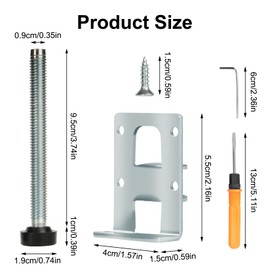 Wukemaoyi Adjustable Leveling Feet, 4 PcsAdjustable Furniture Legs, Furniture Levelers, Heavy Duty Levelling Feets Legs, Adjustable Feet for Furnitures Tables Cabinets Workbench(93.7mm length thread)