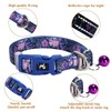 Floral Puppy Collar with Bell - Adjustable Flower Print Dog