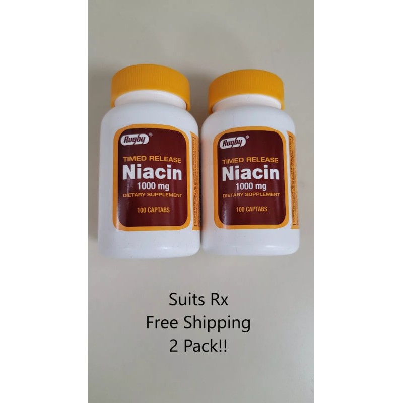 Niacin 1000mg Timed Released Tablets ( Rugby ) 100ct =