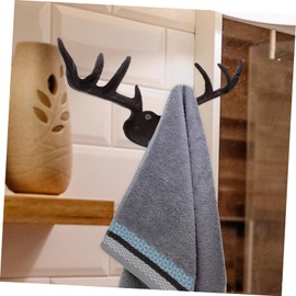 LABRIMP Cast Iron Antler Hook Metal Clothes Hanger Key Coat Hook Antler Hooks Wall Mounted Hanger Antique Hanging Hook Wall Coat Hooks Home Decor Wall Hanging Vintage