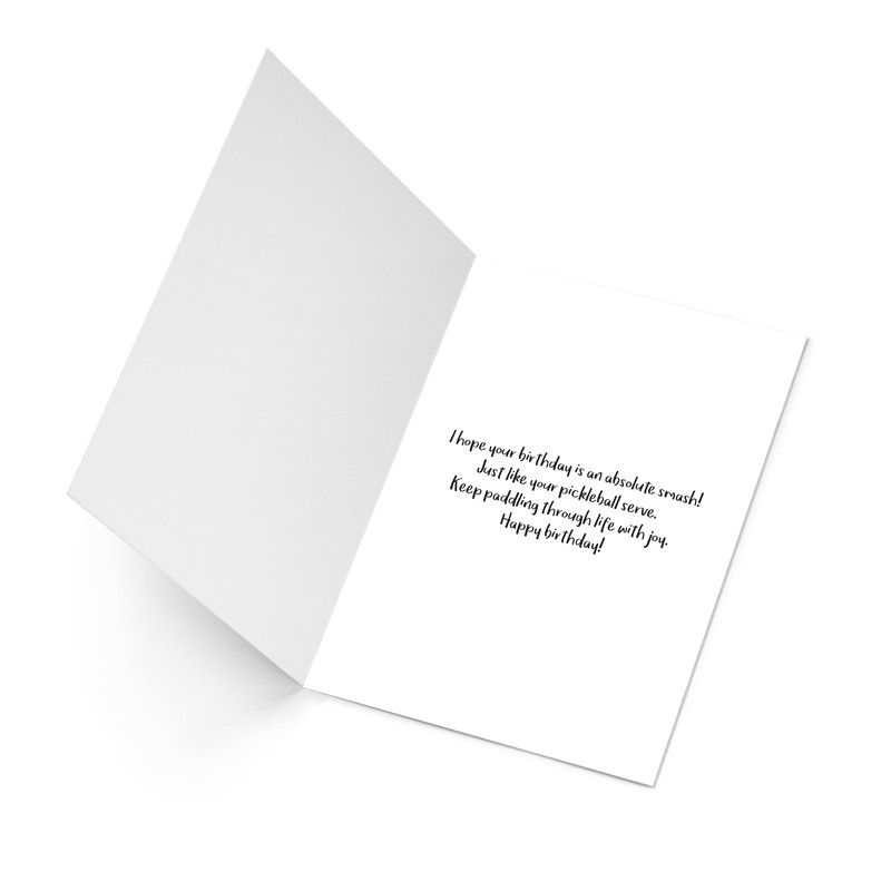 Sole Inspired Fun Pickleball Birthday Card for Players & Enthusiasts