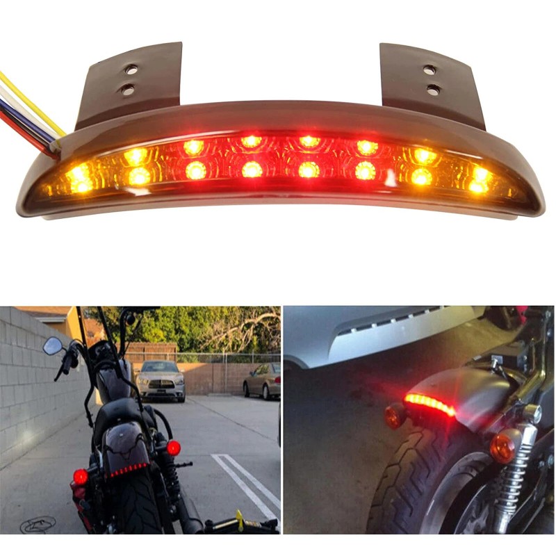 Unbranded For Harley Sportster Iron 883 1200 Dyna LED Fender