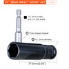 YoiYee 1/2" Drive Deep Impact Socket with 17mm 6-Point Design