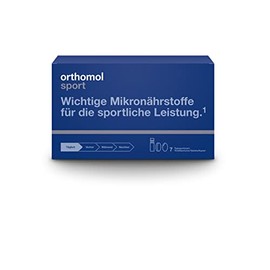 Orthomol Sports Drinking Bottles, 7 Drinking Ampoules - Cell Protection, Vitamins & Minerals in Ampoules with Tablets & Capsules - Dietary Supplement