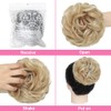 YOLANFAIRY 2PCS Messy Bun Hair Piece Wavy Curly Tousled Updo