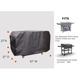 acoveritt RPET Fabric Cover for Flat Griddle Cover, Black； Fit 36" griddles Similar blackstone1528