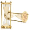 Brass Hourglass with Inspirational Quote Happy abbiversary Timeless Sand Timer