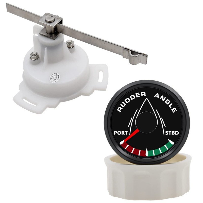 KAOLALI 52mm Rudder Angle Indicator Waterproof Gauge Meter 0-190 ohm