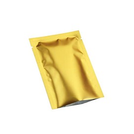 QQ Studio 200 PCS Metallic Mylar Foil Open Top Sealable Bags (6x9cm (2.3x3.5"), Gold)