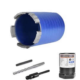 M16 Turbo Diamond Can Countersink 68 mm Including SDS-Plus 95 mm Usable Length 5 Diamond Segments Diamond Core Drill Bit with Centre Drill for Concrete, Masonry, Brick, Poroton, Plaster